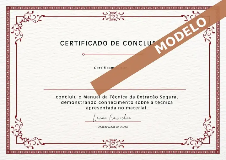 Modelo do certificado de conclusão